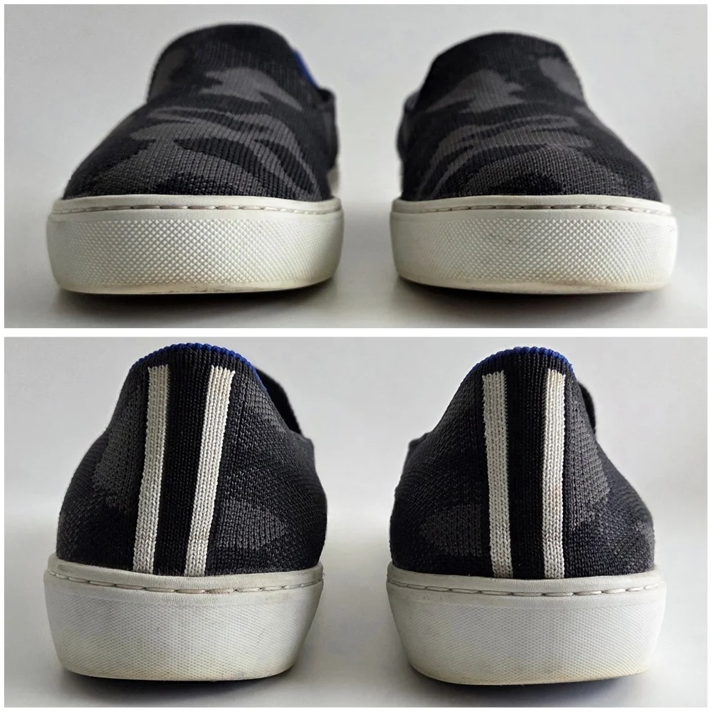 Rothy's Camo Pattern Slip-On Sneakers, Gray & Black  Size 9